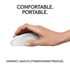 Logitech - M240 Silent Souris sans fil - Blanc cassé-La souris est conçue pour être aussi confortable pour les utilisateurs gauchers que droitiers