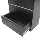 Storemax - Classeur latéral à 4 tiroirs - Noir-Poignée encastrée : les armoires sont dotées de poignées encastrées, offrant une apparence élégante et épurée tout en offrant des avantages pratiques