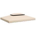 Outsunny - toit de remplacement pour gazebo 13 pi L x 10 pi l, crème blanc, seulement le haut-Convient UNIQUEMENT au gazebo Outsunny 12,8 po x 9,8 po (3,9 x 2,9 m) SKU : 01-0870, 84C-101, 84C-101CG, 84C-144, 84C-144CW