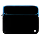 Vangoddy - Housse de protection en néoprène pour ordinateur portable 15" avec poche supplémentaire - Noir/Bleu-Matériau en néoprène résistant à l’eau pour protéger contre l’humidité et les éclaboussures