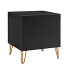 Manhattan Comfort - Ensemble de 2 tables de chevet modernes DUMBO 20,07" à 1 tiroir - Noir-Assemblage Snap It Comprend des rainures internes de haute qualité pour un assemblage simple, sans outils requis