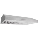 Vesta - Sous-armoire Hottes de cuisine Chicago 24 po, argent-3 vitesses de ventilation réglables et fonctionnement silencieux