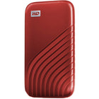 Western Digital - Disque SSD externe My Passport 1 To USB 3.2 - Rouge-Interface USB Type-C : Muni de la technologie USB 3.2 Gen2, il offre aux appareils une connexion facile à utiliser. Le disque SSD My Passport comprend un câble USB Type-C et un adaptateur USB Type-A pour fonctionner avec les systèmes hérités. Alimenté par USB