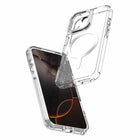 Avana - Coque MagSafe Starlight iPhone 17 - Argent-Le couvercle transparent montre la couleur de la baie de la caméra