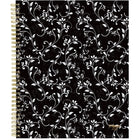 Mead - Agenda hebdomadaire/mensuel parchemin de fleurs 2026 - 11 po H x 8 1/2 po l - noir/blanc - bilingue-15 mois : octobre 2025 à décembre 2026 + 3 pages mensuelles de janvier, février et mars 2027