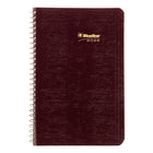 Blueline - 2026 Agenda quotidien avec reliure spirale - 8 po x 5 po - Couleurs assorties - Bilingue-Reliure spirale double avec couverture souple aspect lézard