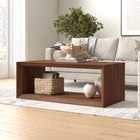 Hudson&Canal - Table basse rectangulaire Osmond 48" de largeur - Noyer satiné-Finition en noyer satiné aspect bois
