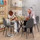 Homy Casa - Chaises d'accueil 4 places, tissu rembourré gris-Pieds en métal avec patins en caoutchouc : Solides et stables, empêchent tout glissement sur des surfaces lisses.