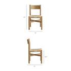 Modway - Alvia Bois Fauteuil d’appoint de salle à manger avec siège tressé - Chêne vieilli-Siège en corde de papier tissée