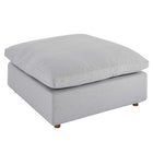 Modway - Commix Duvet Rempli Trop Rempli Ottoman - Gris clair-Ottoman moderne contemporain
