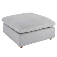 Modway - Commix Duvet Rempli Trop Rempli Ottoman - Gris clair-Ottoman moderne contemporain