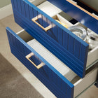 Modway - Daybreak Support mural de 24" - Bleu-Construction en bois d’hévéa, MDF, panneau de particules