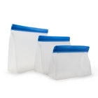 Sully - PEVA Snack et sacs de rangement 3-set - Bleu-Fermeture à glissière à pression