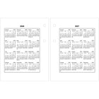 AT-A-GLANCE - Recharge de calendrier de bureau quotidien 2025 2 pages/jour - 3 3/4 po H x 3 po l - anglais-Papier ameliore resistant aux bavures