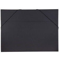 JAM Paper - Portefeuille Kraft avec Fermeture Élastique Jumbo - 14 1/2 x 19 1/2 x 1/2 - Noir Recyclé-Portefeuille recyclé Kraft noir avec fermeture élastique