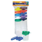 Creativity Street - No-Spill Coupes de peinture rondes avec couvercles colorés, 3 po Diametre, 10 Par Paquet, 2 Packs-Le couvercle extérieur scelle solidement la tasse tandis que le couvercle intérieur empêche la peinture de se répandre si la tasse