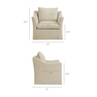 Modway - Somerset Mélange de lin Fauteuil - Lin-Coussin de siège profond