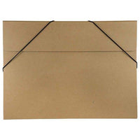 JAM Paper - Portefeuille Kraft avec Fermeture Élastique Grand - 11 x 15 x 3/8 - Brun Naturel Recyclé-Portefeuille recyclé en kraft naturel avec fermeture élastique