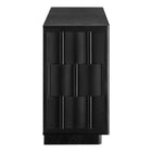 Modway - Foundry Design tissé Armoire de rangement buffet - 71 po - Noir-Assemblée requise