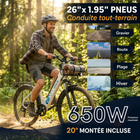 Gyrocopters - Vélo électrique Glacia pour adultes et adolescents - Vitesse 45 km/h - Autonomie (assistance) 93 km - Blanc-Suivez la vitesse, le niveau de batterie, la distance parcourue et bien plus encore grâce à un écran facile à lire, tout en profitant de commandes à accès rapide pour les modes de vitesse et l'éclairage