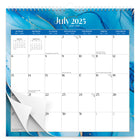 BrownTrout - 2026 Calendrier suspendu carré à spirales mensuel de 18 mois feuille d'autocollants - Blush craquelé - 12 po x 12 po-Design Élégant - Profitez chaque mois d'un design élégant et professionnel