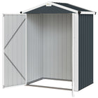 Outsunny - Abri de rangement extérieur 4,4 pi x 3 pi, avec porte verrouillable, avec portes larges verrouillables, gris foncé-Accédez facilement aux objets volumineux grâce aux larges doubles portes de 42,9 po
