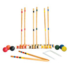 Triumph - Ensemble De Croquet Six Joueurs -Six poignées en bois massif multicoloures de 24 po x 0,75 po sont conçues pour être durables