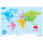 Ashley Productions - ASH95602 Tapis d'apprentissage Smart Poly - 12" x 17" - double face - carte de base mondiale - ensemble de 10-Surface double face robuste, sans nécessité de pelliculage.