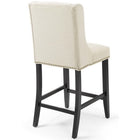 Modway - Baron Tissu rembourré Tabouret de comptoir - Beige-Capsules de pied non marquées