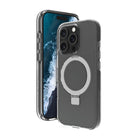 Dbramante1928 - Iceland Ultra D3O Kickstand MagSafe pour iPhone 16 Pro - Transparent-Comprend des matériaux qui offrent la protection contre les chocs la plus fine et la plus avancée