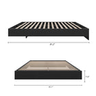 Nexera - Lit plateforme Queen, Noir-7