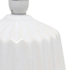 Simple Designs - Petite lampe de table à base plissée - Blanc cassé-Interrupteur de vitesse facilement accessible situé sur le cordon