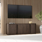 Hudson&Canal - Meuble TV rectangulaire Vance pour téléviseurs jusqu'à 78 po - Brun aulne-Nettoyer avec un chiffon doux et sec, sans produits chimiques agressifs ni produits de nettoyage abrasifs