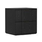 Manhattan Comfort - Table de nuit Clive 22" style mid-century moderne à 2 tiroirs - Noir et Or-9
