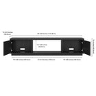 Hudson&Canal - Meuble TV Dorian pour téléviseurs jusqu'à 78" - Grain noir-Caractéristiques assemblage facile