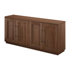 Hudson&Canal - Buffet rectangulaire Tillman 68 po - Noyer satiné-Le plateau supérieur supporte un poids maximal de 34 kg (75 lb), et chaque étagère de l'espace de rangement intérieur peut contenir jusqu'à 9 kg (20 lb)