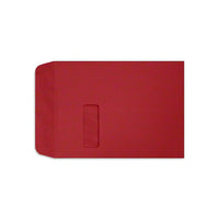 LUX - Enveloppes à fenêtre à bout ouvert, 9 x 12 po, rouge rubis, 250/boîte (LUX-1590-18-250)-Les enveloppes à fenêtre ouverte de 9 x 12 pouces sont parfaites pour l'envoi de documents, catalogues, publipostages, matériel promotionnel et brochures.