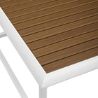 Modway - Stance Terrasse extérieure Aluminium Table basse - White Natural-Livré entièrement assemblé