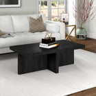 Hudson&Canal - Table basse rectangulaire Elna 44" L - Grain noir-Finition en grain noir aspect bois