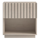 Hudson&Canal - Table de chevet rectangulaire cannelée Jason - 24 po l - Blanc aulne-Il est doté d'un tiroir à glissières douces et d'un espace de rangement inférieur ouvert