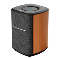 Edifier - MS50A Haut-parleur Bluetooth intelligent sans fil sans microphone pour la protection de la vie privée - Brun-Déplacez simplement vos doigts sur la commande tactile située sur le dessus du haut-parleur pour régler le volume et changer de chanson