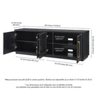 Hudson&Canal - Meuble TV Tillman pour téléviseurs jusqu'à 75" - Grain noir-Caractéristiques assemblage facile