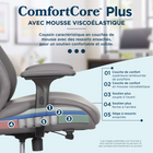 La-Z-Boy - Fauteuil de travail Renzo - gris-Recouvrement doux et souple en simili cuir de première qualité VeloSoft
