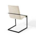Modway - Pitch Tissu rembourré Fauteuil à manger - Noir beige-Capacité de poids de la chaise : 330 lb.