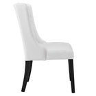 Modway - Baronet Bouton touffé Tissu Chaise à manger - Blanc-Épingles de pied non marquées