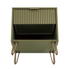 Manhattan Comfort - DUMBO Table de nuit moderne 1 tiroir 51 cm - Vert olive - Lot de 2-10