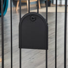 PawHut - Barrière pour animaux extra large 30"-32" avec petite porte - 30"H - Noir-Cadre métallique robuste peint par pulvérisation avec une surface traitée sans plomb, sûr