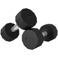 Soozier - Ensemble d’haltères 2 x 22 lb-Le design carré à 12 côtés empêche les haltères de rouler et permet un empilage facile 