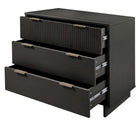 Manhattan Comfort Granville Modern Dresser and Nightstand Set - Dark Grey-Home Assembly Required. All Hardware Included