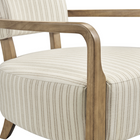Modway - Zinnia Tissu rayé rembourré Chaise d’accent - Avoine-8